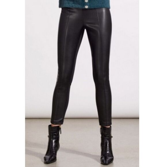 Tribal Pants - Tribal Faux Leather Combo Leggings Black‎ Medium NWT in packaging